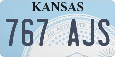 KS license plate 767AJS