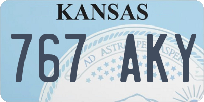 KS license plate 767AKY