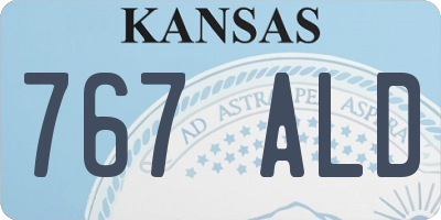 KS license plate 767ALD
