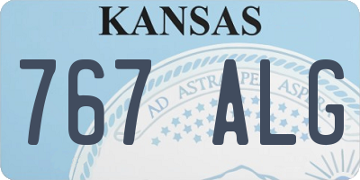 KS license plate 767ALG