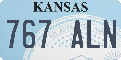 KS license plate 767ALN