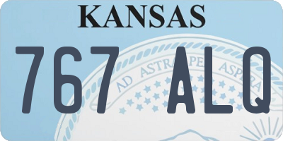 KS license plate 767ALQ