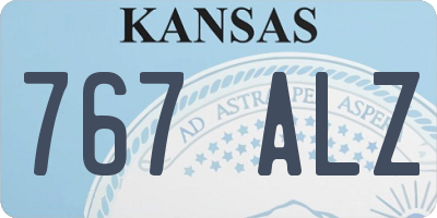 KS license plate 767ALZ