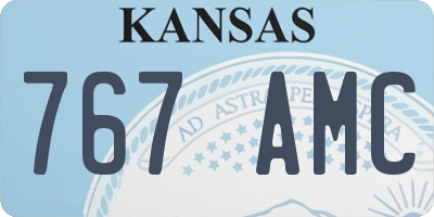 KS license plate 767AMC