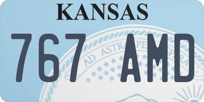 KS license plate 767AMD