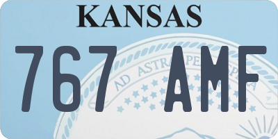 KS license plate 767AMF