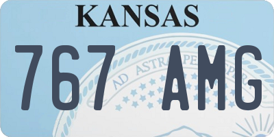 KS license plate 767AMG