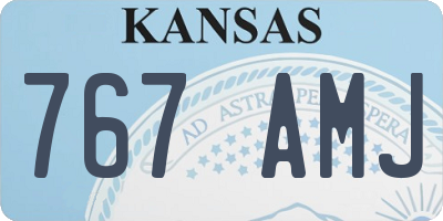 KS license plate 767AMJ