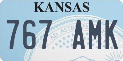 KS license plate 767AMK