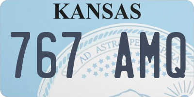 KS license plate 767AMQ