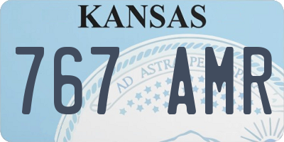 KS license plate 767AMR