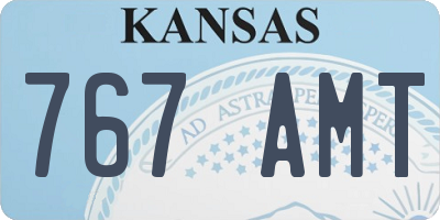 KS license plate 767AMT