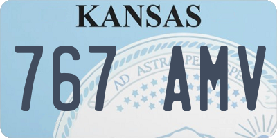 KS license plate 767AMV