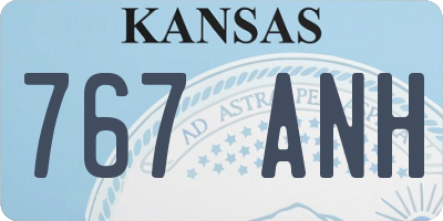 KS license plate 767ANH