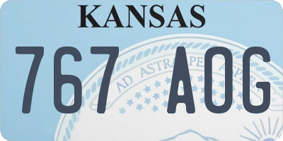 KS license plate 767AOG