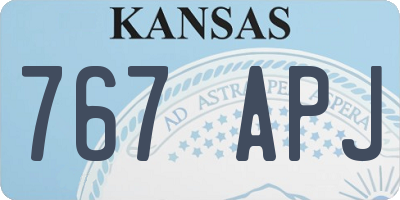 KS license plate 767APJ