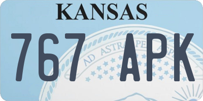 KS license plate 767APK