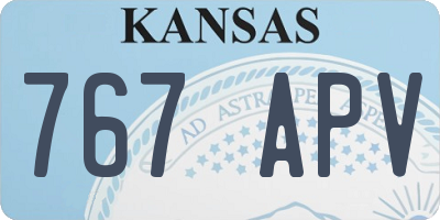 KS license plate 767APV