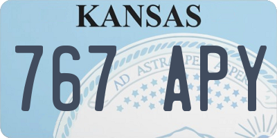 KS license plate 767APY