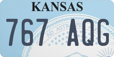 KS license plate 767AQG