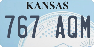 KS license plate 767AQM