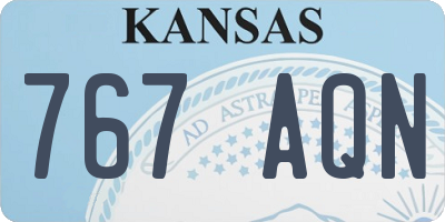 KS license plate 767AQN