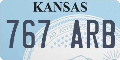 KS license plate 767ARB