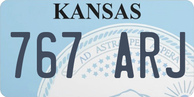 KS license plate 767ARJ