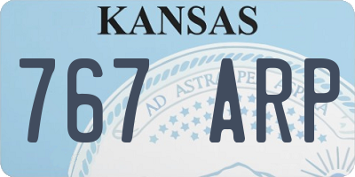 KS license plate 767ARP