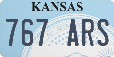 KS license plate 767ARS