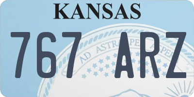 KS license plate 767ARZ