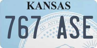 KS license plate 767ASE