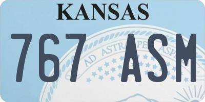 KS license plate 767ASM