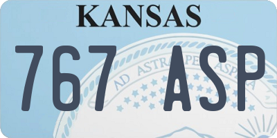 KS license plate 767ASP