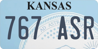 KS license plate 767ASR
