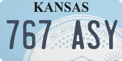 KS license plate 767ASY