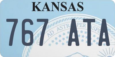 KS license plate 767ATA