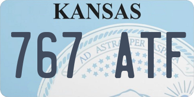 KS license plate 767ATF