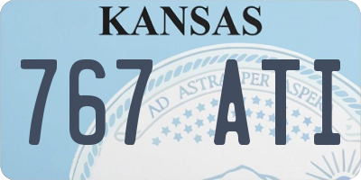 KS license plate 767ATI