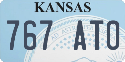 KS license plate 767ATO