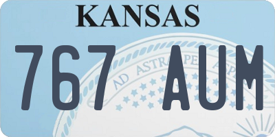 KS license plate 767AUM