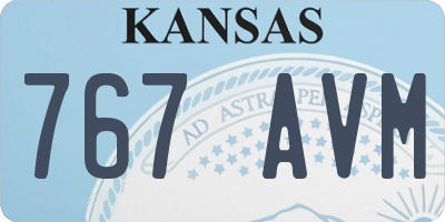 KS license plate 767AVM