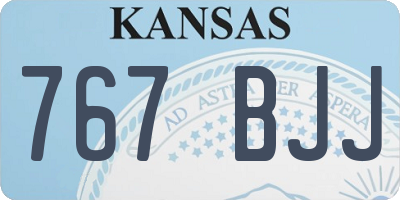 KS license plate 767BJJ