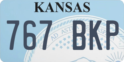 KS license plate 767BKP