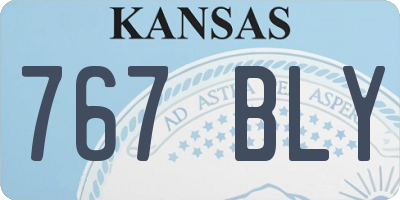 KS license plate 767BLY