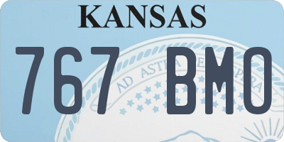 KS license plate 767BMO