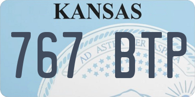 KS license plate 767BTP