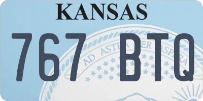 KS license plate 767BTQ