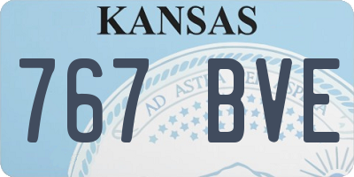 KS license plate 767BVE