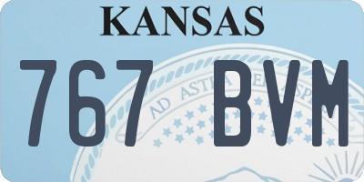 KS license plate 767BVM